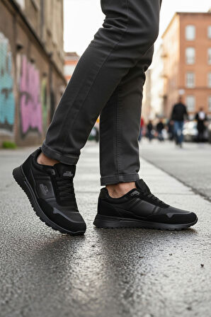 Slazenger Siyah Bağcıklı Erkek Spor Ayakkabı