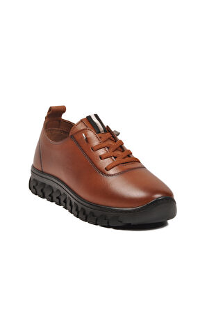 Voyager Taba Hakiki Deri Kadın Casual Ayakkabı