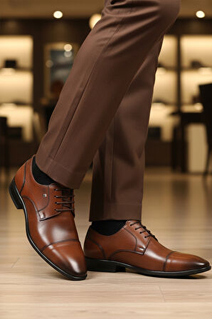 Fosco Taba Hakiki Deri Erkek Klasik Ayakkabı