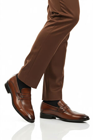 Fosco Taba Hakiki Deri Erkek Klasik Ayakkabı