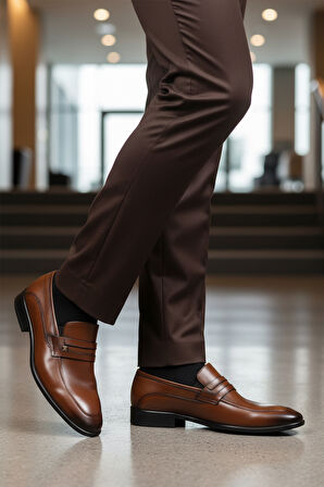 Fosco Taba Hakiki Deri Erkek Klasik Ayakkabı