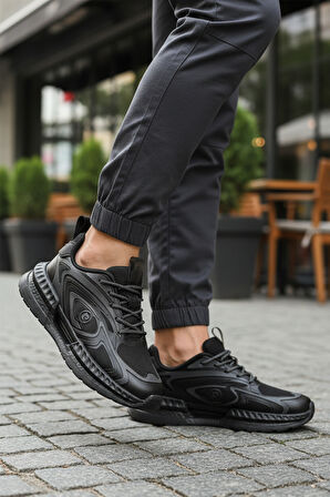 Pierre Cardin Siyah Bağcıklı Erkek Spor Ayakkabı