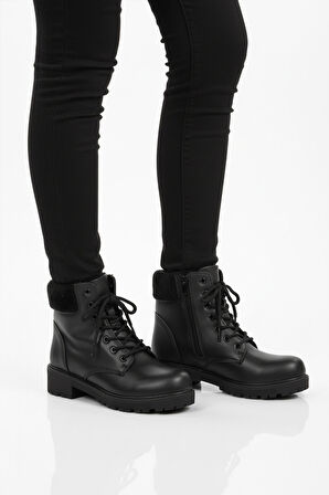 Aspor Siyah İçi Polarlı Kaymaz Kadın Worker Bot