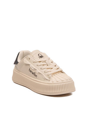 United Colors Of Benetton Bej Bağcıklı Unisex Spor Ayakkabı