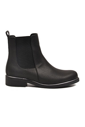 Pierre Cardin Siyah Floter Kürklü Kadın Chelsea Bot