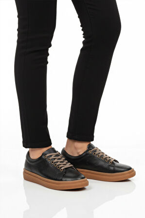 Pierre Cardin Siyah Bağcıklı Kadın Casual Ayakkabı