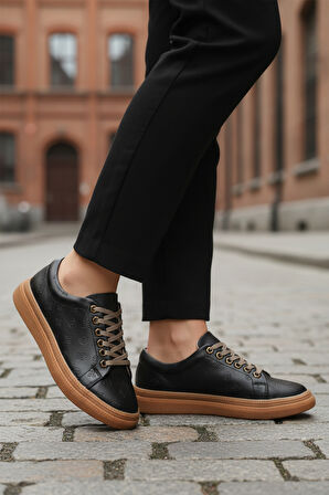 Pierre Cardin Siyah Bağcıklı Kadın Casual Ayakkabı