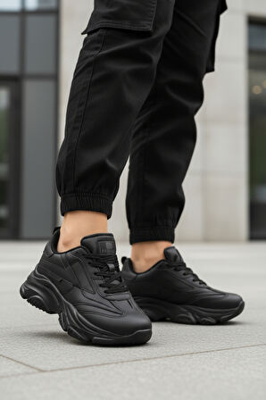 Walkway Siyah Bağcıklı Kadın Sneaker