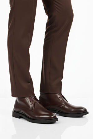 Aspor Kahverengi Bağcıklı Hakiki Deri Erkek Klasik Bot