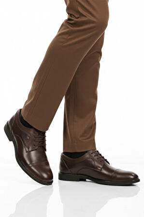 Aspor Kahve Hakiki Deri Erkek Klasik Ayakkabı