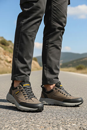 Bulldozer Gri Nubuk Hakiki Deri Erkek Outdoor Ayakkabı