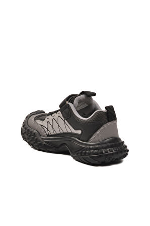 Marcokids Gri Cırtlı Erkek Çocuk Spor Ayakkabı