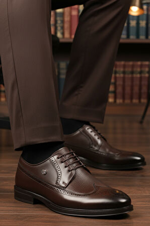 Pierre Cardin Kahverengi Hakiki Deri Erkek Klasik Ayakkabı