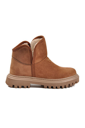 Aspor Taba Süet İçi Kürklü Kadın Topuklu Bot