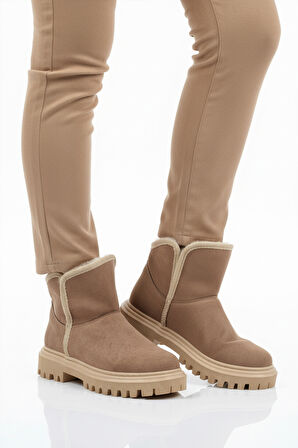 Aspor Vizon Süet İçi Kürklü Kadın Topuklu Bot