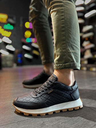 Pabucmarketi Erkek Günlük Ayakkabı Siyah Kapitone