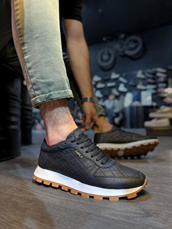 Pabucmarketi Erkek Günlük Ayakkabı Siyah Kapitone