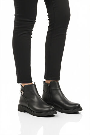 Pierre Cardin Siyah İçi Kürklü Kadın Topuklu Bot