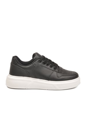 Aspor Siyah Beyaz Bağcıklı Unisex Sneaker
