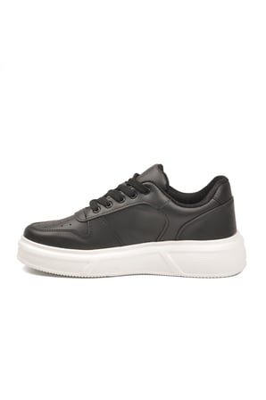 Aspor Siyah Beyaz Bağcıklı Unisex Sneaker