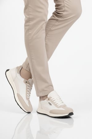 Conteyner Beyaz Bağcıklı Erkek Sneaker
