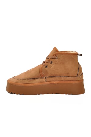 Aspor Taba İçi Kürklü Bağcıklı Kadın Düz Bot
