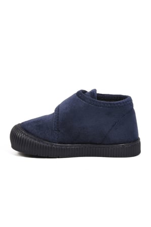 Aspor Lacivert Süet Cırtlı Unisex Çocuk Panduf
