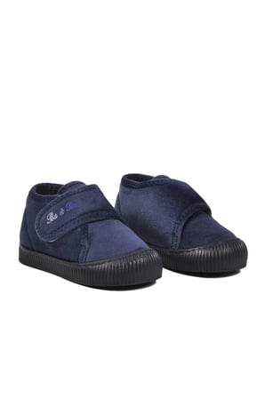 Aspor Lacivert Süet Cırtlı Unisex Çocuk Panduf