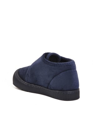 Aspor Lacivert Süet Cırtlı Unisex Çocuk Panduf