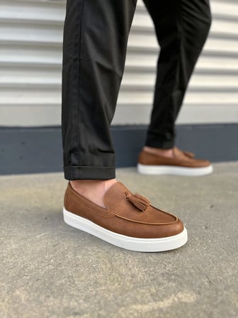 Pabucmarketi Taba Püsküllü Erkek Günlük Ayakkabı