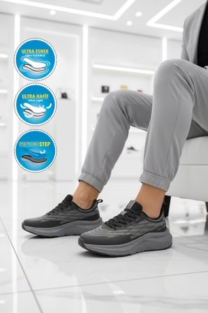 Pierre Cardin Siyah Hafızalı Taban Erkek Spor Ayakkabı