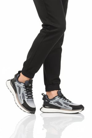 Pierre Cardin Gri Siyah Erkek Spor Ayakkabı