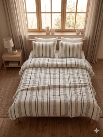 TRUYTOWEL BATTAL BOYMÜSLİN YÜZDE YÜZ PAMUK %100 PAMUK ÇİFT KAT NEVRESİM TAKIMI