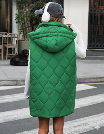 kapşonlu kapitone yelek