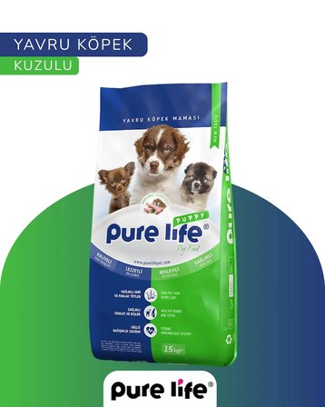 PureLife Puppy Kuzu Etli Yavru Köpek Maması 15 KG