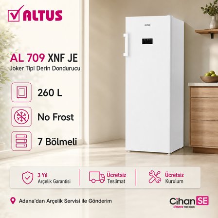 Altus AL-709 XNF-JE Joker Yeni E Enerji No-Frost 7 Çekmeceli Derin Dondurucu