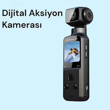 4k Ultra Hd 270° Döndürülebilir Su Geçirmez Wifi Vlog Spor Ve Aksiyon Kamerası