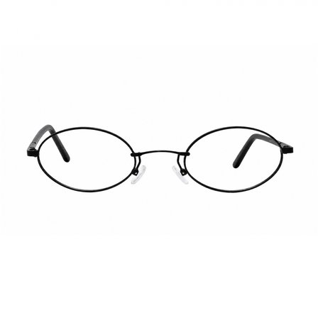 SANCHES Unisex Oval Aksesuar Gözlük – Siyah Metal Çerçeve