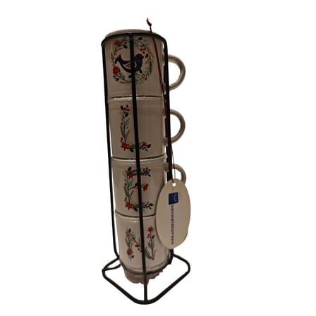 Porselen 4*lü standlı fincan set