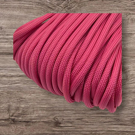 Polyester Paracord İp 660 Lb 4 mm Fuşya 30 Metre