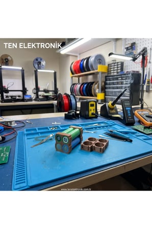 TEN Elektronik 18650 Pil Hizalama ve Kaynak Tutucu - 10'lu Set (2'li Modüler Parça) - PET-G