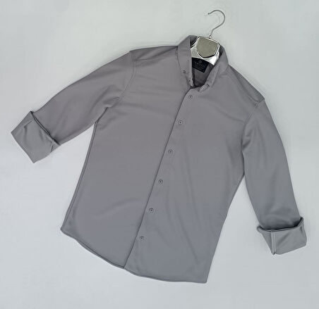 Panotti Slim Fit Uzun Kol Örme Erkek Gömlek