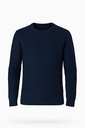 Huffa Slim Fit Bisiklet Yaka Uzun Kol Erkek Triko - 7429