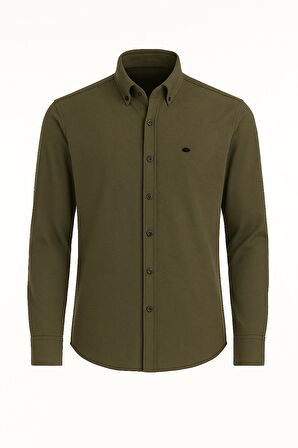 Cafes Uzun Kol Slim Fit Erkek Gömlek - 7434