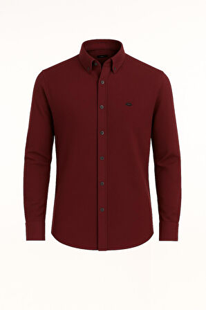 Cafes Uzun Kol Slim Fit Erkek Gömlek - 7434
