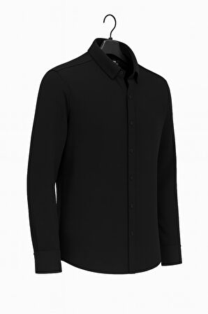 Gewer Uzun Kol Slim Fit İçi Polarlı Erkek Gömlek - 7440