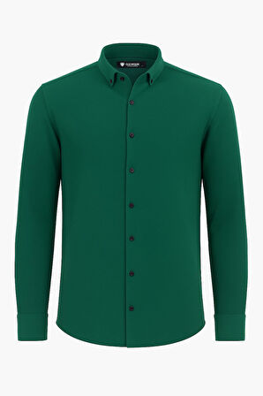 Gewer Uzun Kol Slim Fit İçi Polarlı Erkek Gömlek - 7440