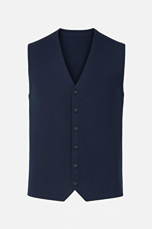 Herman Slim Fit Erkek Düğmeli Triko Yelek - 7461