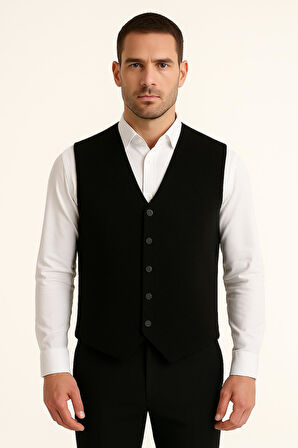 Herman Slim Fit Erkek Düğmeli Triko Yelek - 7461