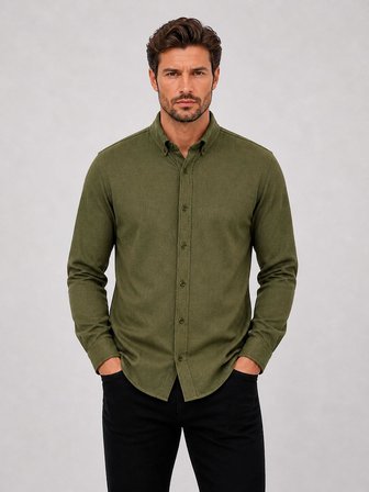 Reeport Likralı Uzun Kol Slim Fit Erkek Gömlek - 7641